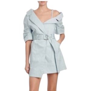 Cinq à Sept Milly Belted Asymmetrical Sky Blue Dress 6